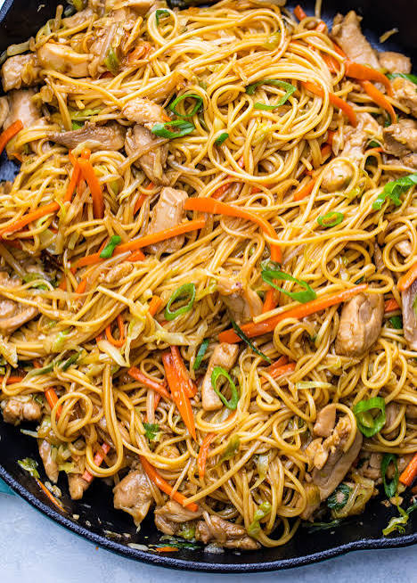 Wednesday chicken chow mein Chinese style dinner