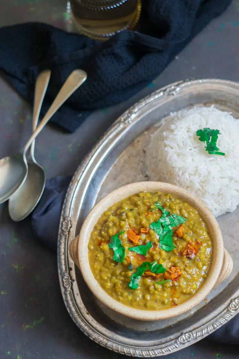 Sunday dal chawal homemade rice and lentil meal
