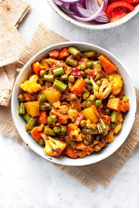 Thursday mixed sabzi homemade vegetable dinner