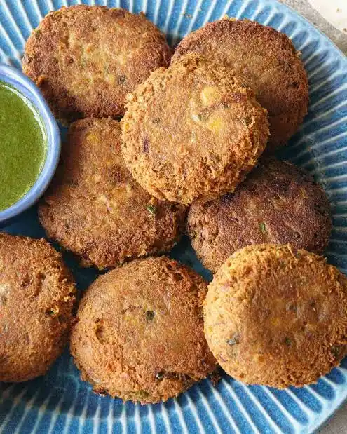 Tuesday shami kabab and paratha snack platter